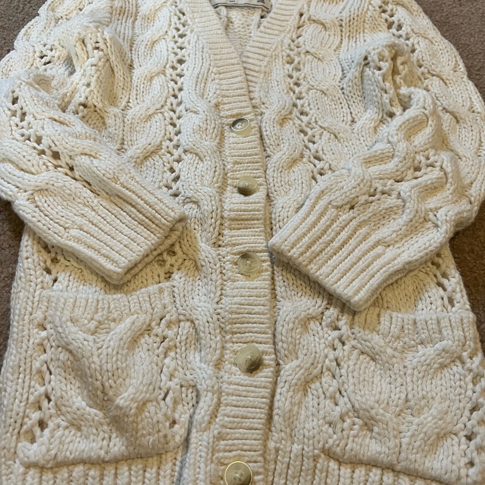 abercrombie kids knit cardigan -size small
